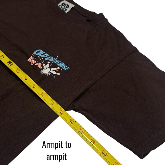 Vintage Old Guys Rule Chocolate Brown King Pin Bowling Basic Tee Size M - Picture 7 of 8